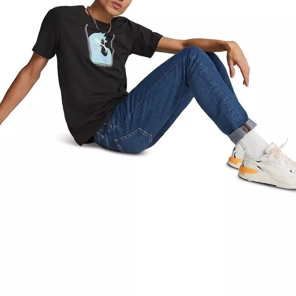 Puma Men's Short-Sleeve Wave Logo-Graphic T-Shirt - Black-shirt - Picture 8 of 12